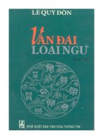 tác phẩm vân đài loại ngữ của lê Quý đôn tập 3