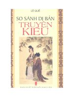 so sánh dị bản truyện kiều