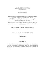 Vận dụng phương pháp nêu vấn đề trong dạy học môn những nguyên lý cơ bản của chủ nghĩa mác   lênin ở trường đại học quy nhơn 