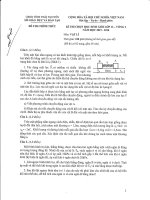 ĐỀ THI CHỌN ĐỘI TUYỂN DỰ THI QUỐC GIA VÀ GIẢI TOÁN TRÊN MÁY TÍNH CẦM TAY MÔN VẬT LÝ