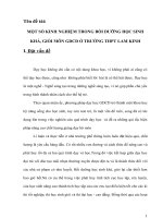 MỘT số KINH NGHIỆM TRONG bồi DƯỠNG học SINH KHÁ, GIỎI môn GDCD ở TRƯỜNG THPT LAM KINH 