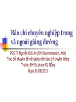 Báo chí chuyên nghiệp trong và ngoài giảng đường