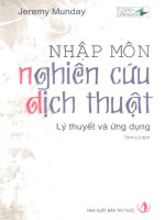 nhập môn nghiên cứu dịch thuật của   jeremy munday