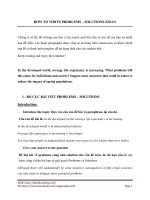 HOW TO WRITE PROBLEMS – SOLUTIONS ESSAY