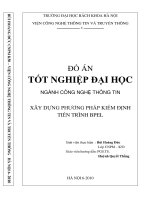 XÂY DỰNG PHƯƠNG PHÁP KIỂM ĐỊNH TIẾN TRÌNH BPEL