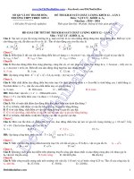 Giải chi tiết đề thi thử đại học môn lý năm 2016 THPT triệu sơn 2 (thanh hóa) 