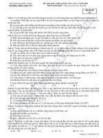 Đề thi thử sinh 2016 chuyên đại học vinh lần 1 