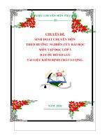 CHUYÊN ĐỀ SINH HOẠT CHUYÊN MÔN THEO HƯỚNG  NGHIÊN CỨU BÀI HỌC MÔN TẬP ĐỌC LỚP 5  ĐẦY ĐỦ HỒ SƠ LƯU TÀI LIỆU KIỂM ĐỊNH CHẤT LƯỢNG