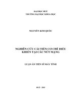 Luận án tiến sĩ nghiên cứu cải tiến cơ chế điều khiển tại các nút mạng 