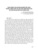 HOẠT ĐỘNG CỦA DOANH NGHIỆP VIỆT NAM TRONG CHIẾN LƯỢC TÁI CẤU TRÚC NỀN KINH TẾ VÀ VAI TRÒ CỦA BA ĐỘT PHÁ CHIẾN LƯỢC