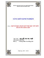 SÁNG KIẾN KINH NGHIỆM một số BIỆN PHÁP GIÚP TRẺ học tốt môn KHÁM PHÁ KHOA học 