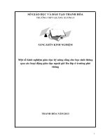 Một số kinh nghiệm giáo dục kỹ năng sống cho học sinh thông qua các hoạt động giáo dục ngoài giờ lên lớp ở trường phỏ thông