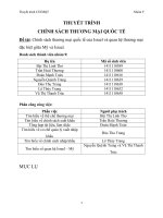 Tiểu luận môn chính sách thương mại quốc tế chính sách thương mại quốc tế của israel và quan hệ thương mại đặc biệt giữa mỹ và israel 