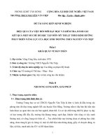 HIỆU QUẢ CỦA VIỆC ĐỔI MỚI DẠY HỌC VÀ KIỂM TRA, ĐÁNH GIÁ  KẾT QUẢ MỘT SỐ CHỦ ĐỀ HỌC TẬP MÔN MỸ THUẬT THEO ĐỊNH HƯỚNG PHÁT TRIỂN NĂNG LỰC CỦA HỌC SINH TRƯỜNG THCS NGUYỄN VĂN TIỆP