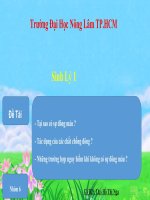 Bài thuyết trình tại sao có sự đông máu, tác dụng của các chất chống đông, những trường hợp nguy hiểm khi không có sự đông máu