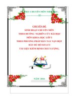 CHUYÊN ĐỀ SINH HOẠT CHUYÊN MÔN THEO HƯỚNG NGHIÊN CỨU BÀI HỌC MÔN KHOA HỌC LỚP 5 THEO PHƯƠNG PHÁP BÀN TAY NẶN BỘT  ĐẦY ĐỦ HỒ SƠ LƯU TÀI LIỆU KIỂM ĐỊNH CHẤT LƯỢNG