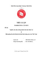 Tiểu luận môn marketing nghiên cứu thị trường khách du lịch châu âu và biện pháp thu hút du lịch thị trường này của việt nam