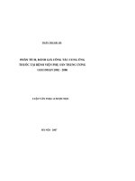 Phân tích đánh giá công tác cung ứng thuốc tại bệnh viện phụ sản trung ương giai đoạn 2002   2006