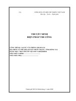 THUYẾT MINH BIỆN PHÁP THI CÔNG CÔNG TRÌNH: CAO ỐC VĂN PHÒNG (BLOCK H)