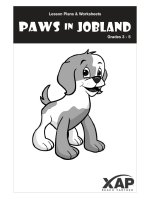 Paws in jobland grades 3 5 lesson plans  worksheets 