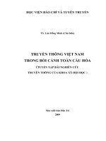 TRUYỀN THÔNG VIỆT NAM  TRONG BỐI CẢNH TOÀN CẦU HÓA