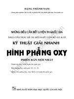 Những điều cần biết luyện thi quốc gia kỹ thuật giải nhanh hình phẳng OXY đặng thành nam