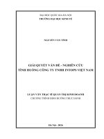 Giải quyết vấn đề - Nghiên cứu tình huống công ty TNHH Intops Việt Nam