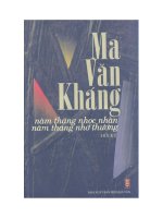 năm tháng nhọc nhằn năm tháng nhớ thương hồi ký của ma văn kháng