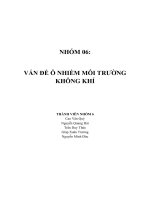 06 VẤN ĐỀ Ô NHIỀM MÔI TRƯỜNG KHÔNG KHÍ