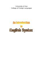 An introduction to english syntax 