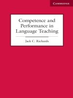 Competence and performance in language teaching 