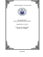 BÀI TẬP HẾT MÔN DỊCH TỄ HỌC BỆNH TRUYỀN NHIỄM  Bệnh do virus Ebola