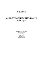 07 VẤN ĐỀ VỀ Ô NHIỄM TIẾNG ỒN VÀ CHẤN ĐỘNG
