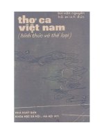 thơ ca việt nam hình thức và thể loại