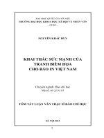 Khai thác sức mạnh của tranh biếm họa cho báo in việt nam 