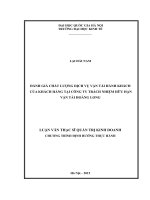 Đánh giá chất lượng dịch vụ vận tải hành khách của khách hàng tại công ty trách nhiệm hữu hạn vận tải hoàng long 