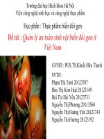 Bài thuyết trình Quản lý an toàn sinh vật biến đổi gen ở việt nam