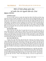 SÁNG KIẾN KINH NGHIỆM một số biện pháp giáo dục vệ sinh cho trẻ người dân tộc jrai 