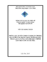 Phân lập, tuyển chọn vi khuẩn trong dạ cỏ để ứng dụng chăn nuôi gia súc nhai lại và cung cấp cho quá trình lên men cồn từ bã mía (TT) 