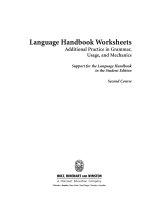 Language handbook worksheets second course 