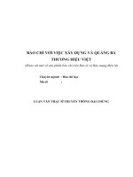 luận văn thạc sĩ Báo chí với việc xây dựng và quảng bá thương hiệu việt