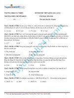 Đề thi thử quốc gia môn vật lý trường THPT chuyên KHTN lần 2 2016