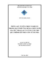 Phân lập, tuyển chọn vi khuẩn trong dạ cỏ để ứng dụng chăn nuôi gia súc nhai lại và cung cấp cho quá trình lên men cồn từ bã mía