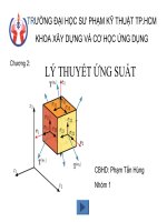 Thuyết trình chương 2 lý thuyết ứng suất