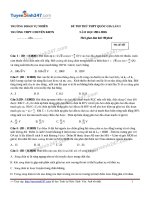 Đề thi thử quốc gia môn vật lý trường THPT chuyên KHTN lần 1 2016