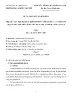 HIỆU QUẢ CỦA DẠY HỌC TÍCH HỢP LIÊN MÔN VẼ TRANH ĐỀ TÀI TỰ CHỌN VỚI MỘT SỐ MÔN HỌC KHÁC Ở TRƯỜNG TRUNG HỌC CƠ SỞ NGUYỄN VĂN TIỆP