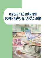 Nghiệp vụ kinh doanh ngoại hối và thanh toán quốc tế - Chương 7