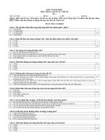 đáp án đại học học phần quân sự chung