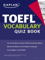Kaplan TOEFL vocabulary quiz book 