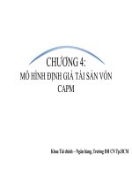 Bài giảng tài chính doanh nghiệp   chương 4  mô hình định giá tài sản vốn CAPM (đh công nghiệp TP  HCM)